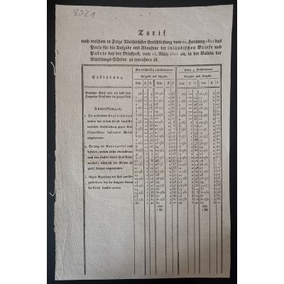 Briefposttarif 1811