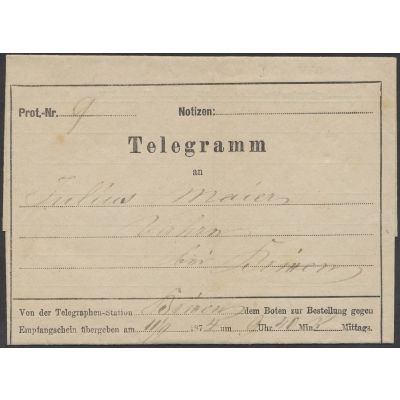 Telegramm Brixen-Vahrn