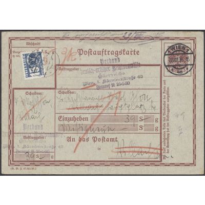 Postauftragskarte 1935