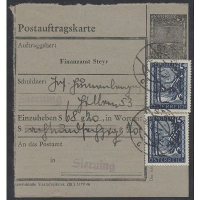 FA-Postauftragskarte 1946
