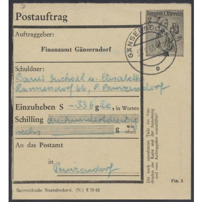 FA-Postauftragskarte 1962