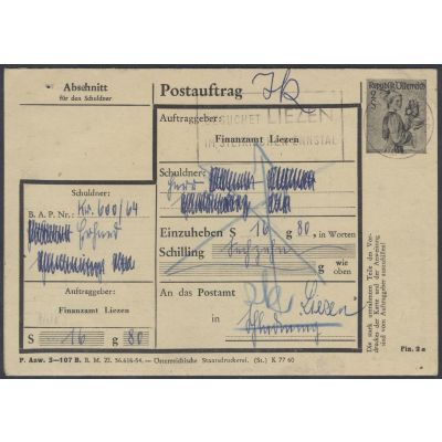 FA-Postauftragskarte 1960