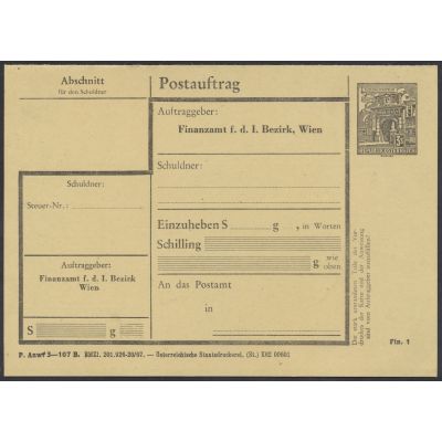 FA-Postauftragskarte 1967