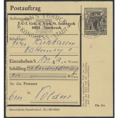 FA-Postauftragskarte 1967
