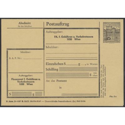 FA-Postauftragskarte 1972