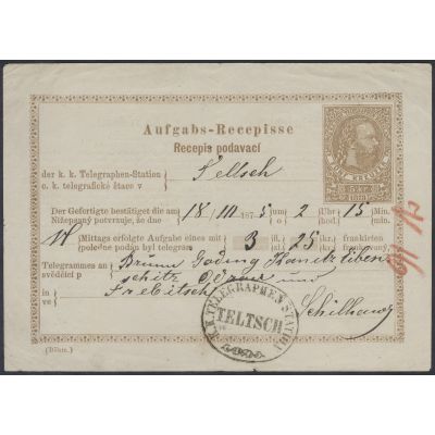 Telegramm-Aufgabeschein 1873
