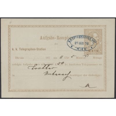 Telegramm-Aufgabeschein 1876