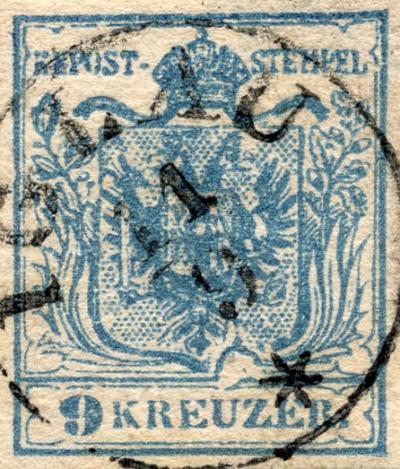 Österreich 1850 - Entstehung der 9 Kreuzer Type I